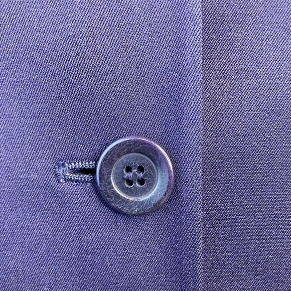 Tahari Classics Wool Blazer Jacket Sz 8 Navy Blue Lined Belted Tailored - Picture 6 of 11